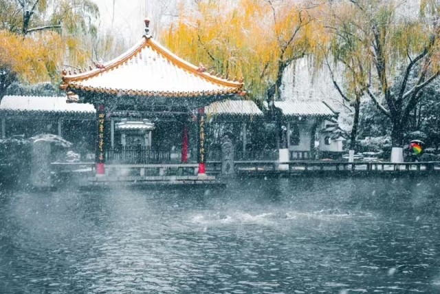 清冬濟(jì)南畫(huà)卷開(kāi)
